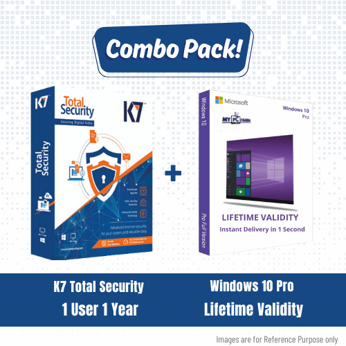 Combo Pack - K7 Total Security 1 User 1 Year + Windows 10 Pro License